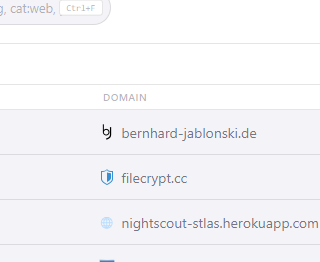 Neuer Eintrag - Shield-Typen Auswahl